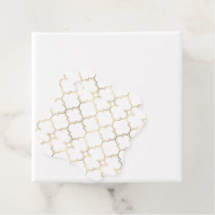 Luxury Golden Islamic Geometric Pattern Motifs Favour Tags