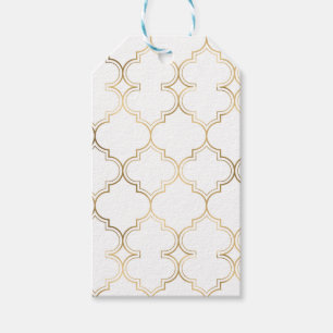 Luxury Golden Islamic Geometric Pattern Motifs Gift Tags