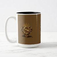 Luxury Golden Letter S Crown Diamond Monogram