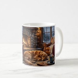 Luxury Golden Retriever Cabin Mug