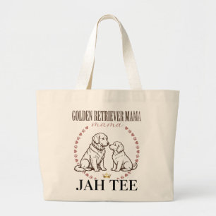 Luxury Golden Retriever Mama Tote Bag - Gold Mama