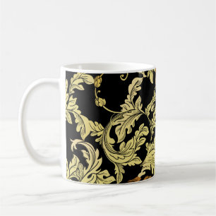 Luxury golden seamless pattern. Floral backgroundp Coffee Mug