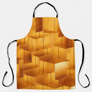 Luxury golden shapes geometric seamless pattern apron
