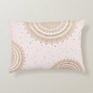 Luxury golden sparkle Mandala Decorative Cushion