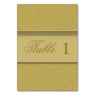 Luxury Golden Texture Elegant Gold Glitter Table Number