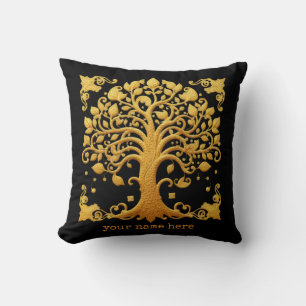 Luxury Golden Tree of Life Cushion