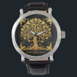 Luxury Golden Tree of Life Watch<br><div class="desc">Elevate your home ambiance with this exquisite Golden Tree of Life design. Featuring intricate metallic-style flourishes and elegant floral patterns, this piece brings a touch of royal sophistication to any room. Please note: This design features a high-quality Printed Gold Effect for a realistic metallic look without actual gold foil. Perfect...</div>