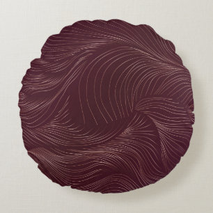 Luxury golden wallpaper. Art Deco Pattern. Vintage Round Cushion