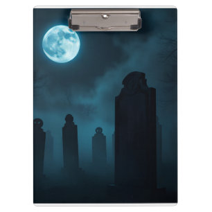 Luxury Gothic Graveyard Halloween Clipboard