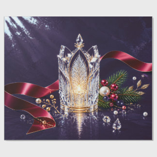 Luxury Gothic Plum Christmas Wrapping Paper