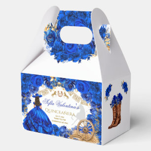 Luxury Gown Royal Blue Western Quinceañera Favour Box