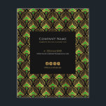 Luxury green and gold Art Deco Pattern<br><div class="desc">Luxury green and gold Art Deco pattern on a black background.</div>