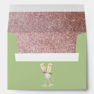 Luxury Green Champagne 30th Birthday Envelope