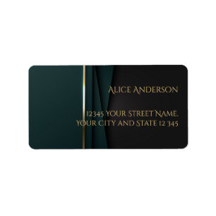 Luxury green gold elegant professional business label