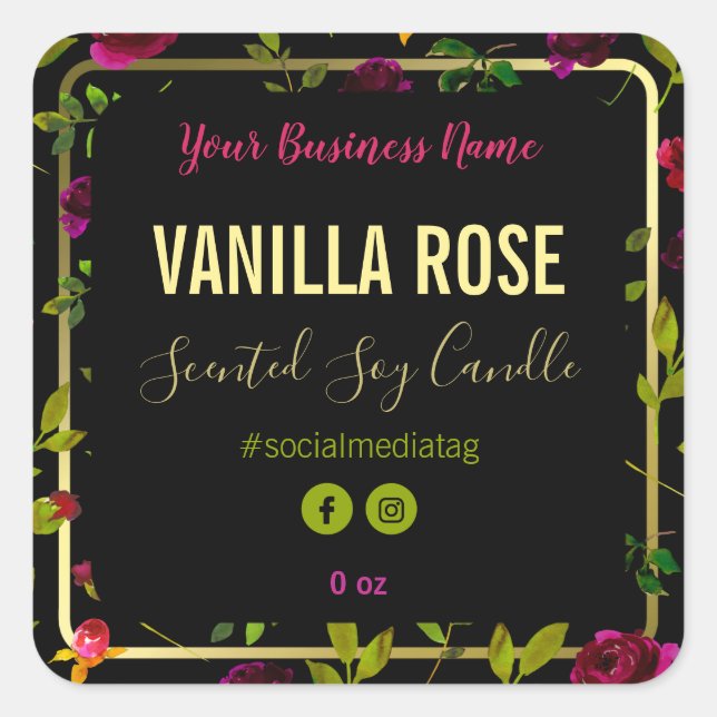 Luxury Greenery Product Labels (Front)