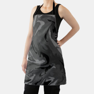 Luxury Grey Black Hexagon Colour Abstract Magic Apron