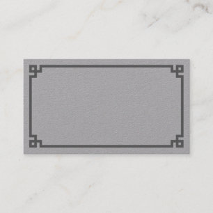 Luxury Grey Greek Key Border Wedding Place Card