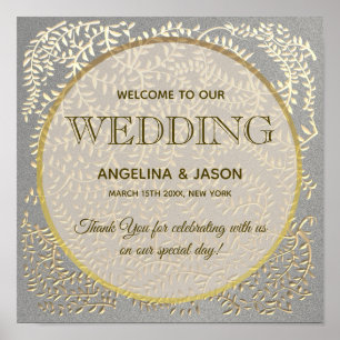 Luxury Grey Wedding Poster