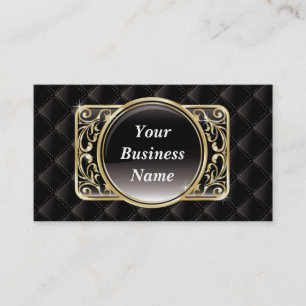 Luxury Grid Pattern Beauty Salons business card