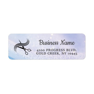 Luxury Hair Salon Packaging Label Return Address Label