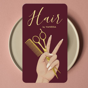 Luxury Hairstylist Hairdresser Modern Hair Salon Business Card