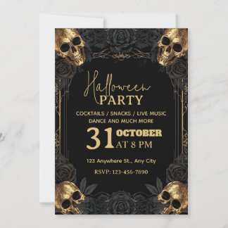 Luxury Halloween Party Invitation - Editable 