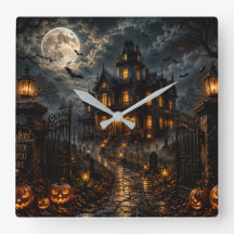 Luxury Halloween Wall Clock | Haunted Mansion Goth