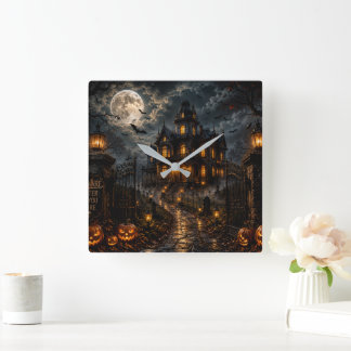 Luxury Halloween Wall Clock | Haunted Mansion Goth