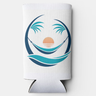 Luxury Hammock Sunset Logo Seltzer Can Cooler