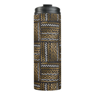 Luxury hand drawn seamless pattern thermal tumbler