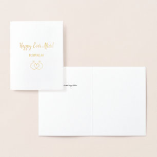 Luxury Happy Ever After Islamic Wedding Gift Foil Card