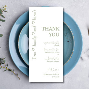 Luxury Heart Wedding Place Setting Cards