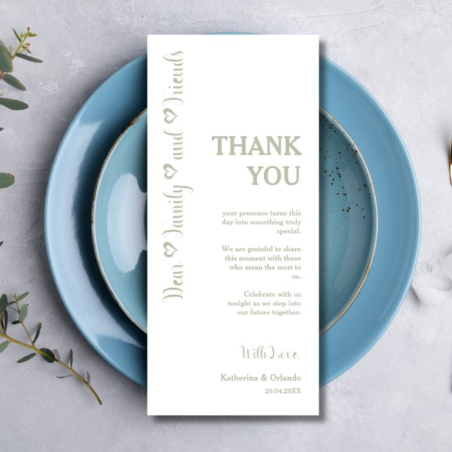 Luxury Heart Wedding Place Setting Cards  (Creator Uploaded)