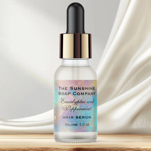 Luxury holographic dropper bottle label return address label