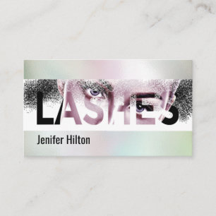 Luxury holographic lashes dispersion effect logo business card