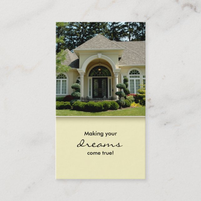 Luxury Home Entrance Real Estate Business Card 3 (Front)