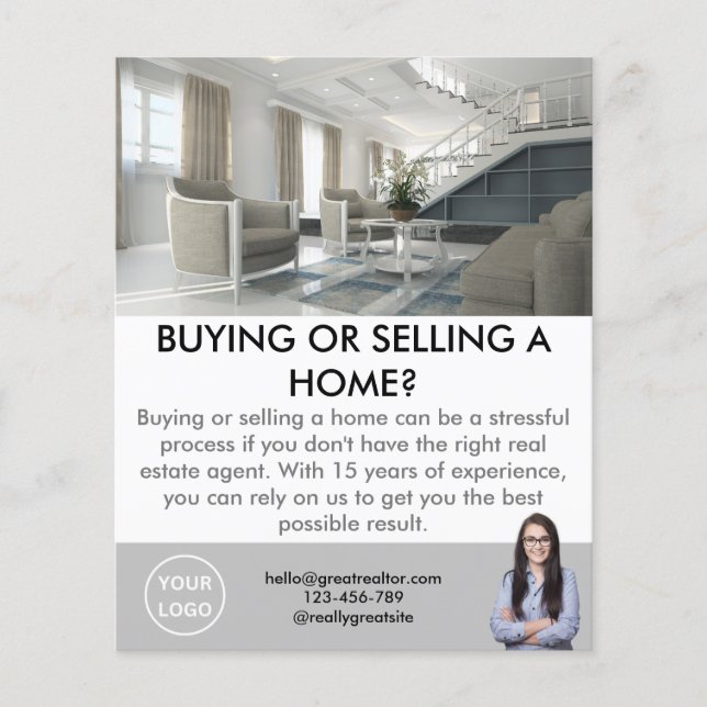 Luxury Home Real Estate Agent Realtor Flyer (Front)