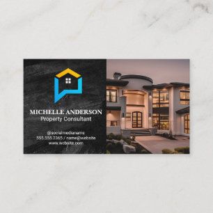 Luxury Homes   Real Estate Logo Business Card