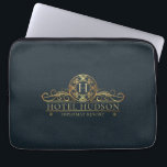 Luxury Hotel Branding Monogrammed Laptop Sleeve<br><div class="desc">Luxury Design for Hotels and Resorts. Elegant and modern. Matching products can be found in Luxury Hotel Branding collection. You are welcome to visit my store for more beautiful products.</div>