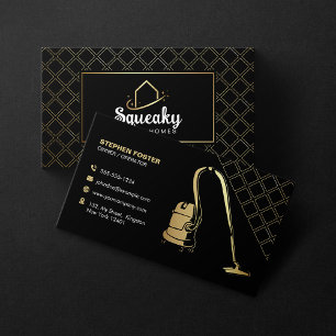 Luxury Housekeeper House Cleaning Maid Service Business Card