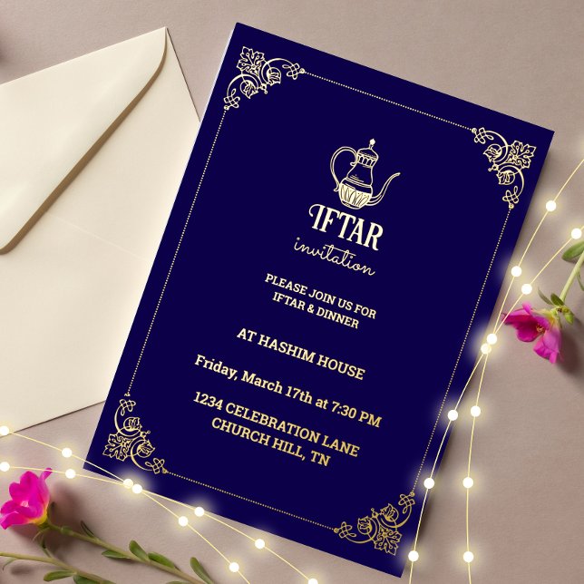 Luxury Iftar Party Foil Invitation (Creator Uploaded)