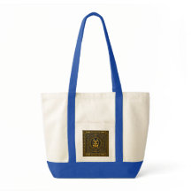 Luxury Igbo Ikenga Indigo & Gold Cultural Tote Bag