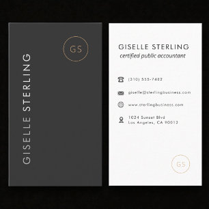 Luxury Income Tax Preparer CPA Accountant Business Card