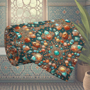 Luxury Indian Designer Rug Faux Silk Neck Tie