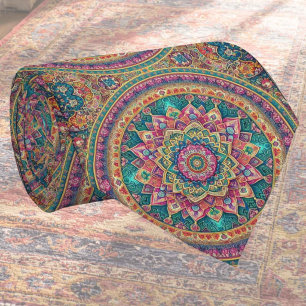Luxury Indian Designer Rug Faux Silk Neck Tie