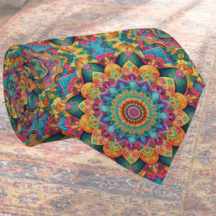 Luxury Indian Designer Rug Faux Silk Neck Tie