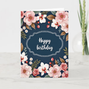 Luxury Indigo Blossom Card