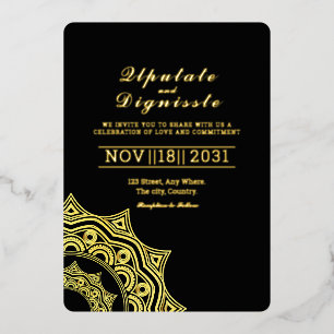 Luxury Invitation Card Gold Foil Template