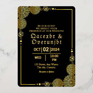 Luxury Invitation Gold Foil Template