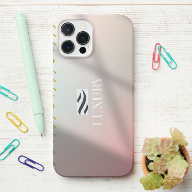 Luxury : iPhone 12 Pro Max Premium Brand Case (On Desk)
